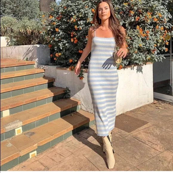 COPY - NWT Zara midi Striped Knit Dress